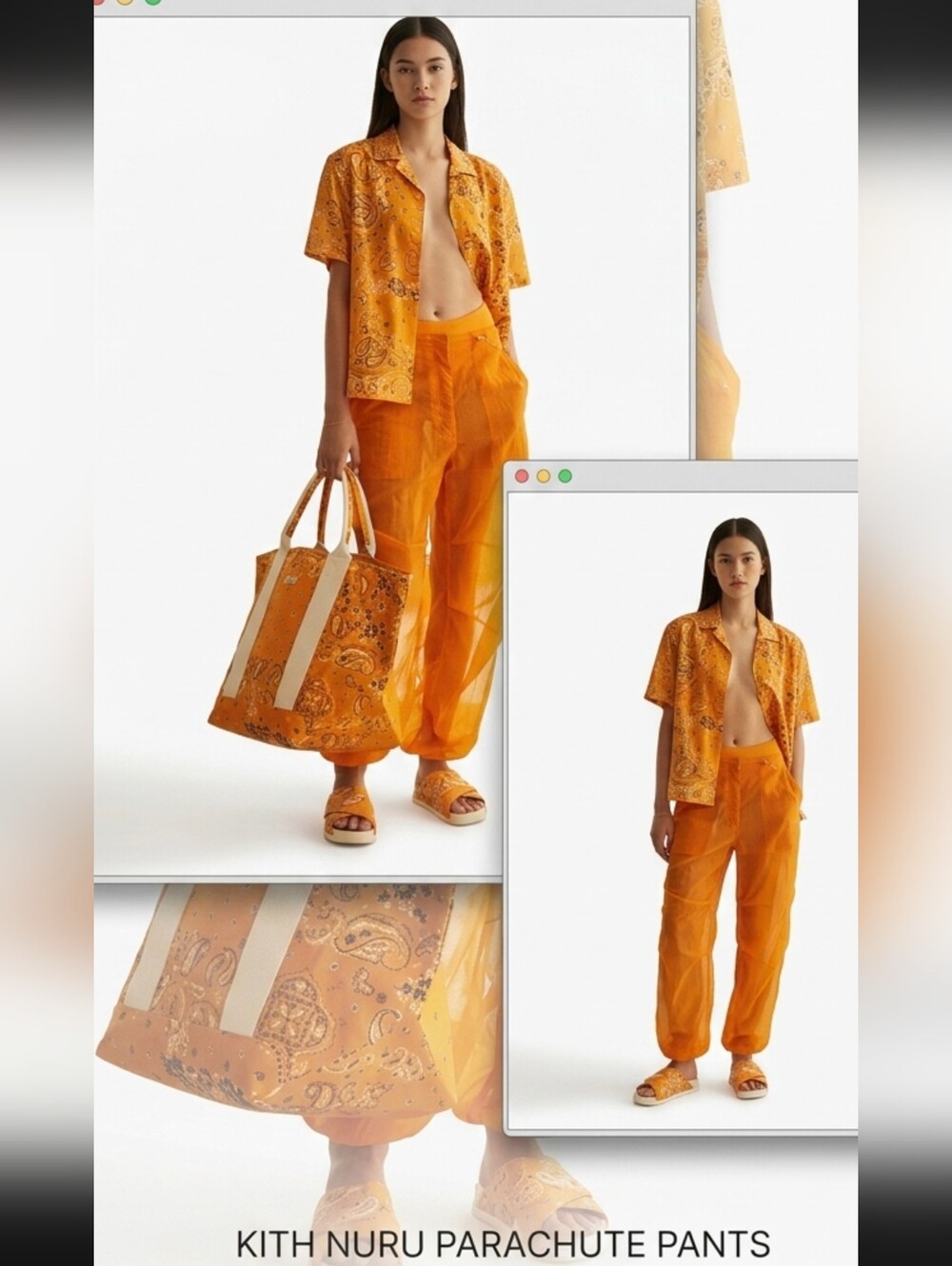 Kith Nuru Parachute Pants in Sheer-cotton